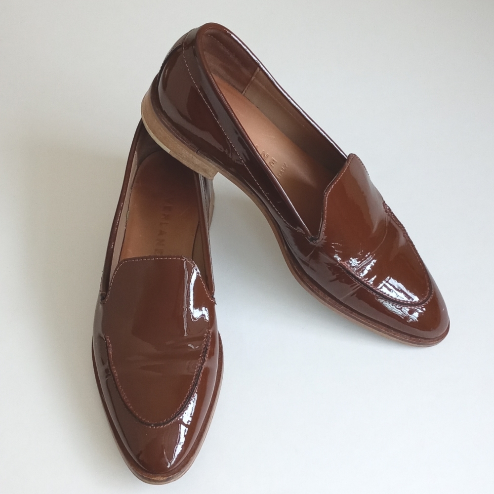 Everlane Brown Patent Leather Loafers